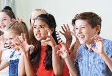 Photo of elementary students in drama class