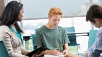 Photo of high school students in mediation